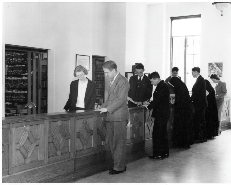 Mullen Library card catalogs, 1970s