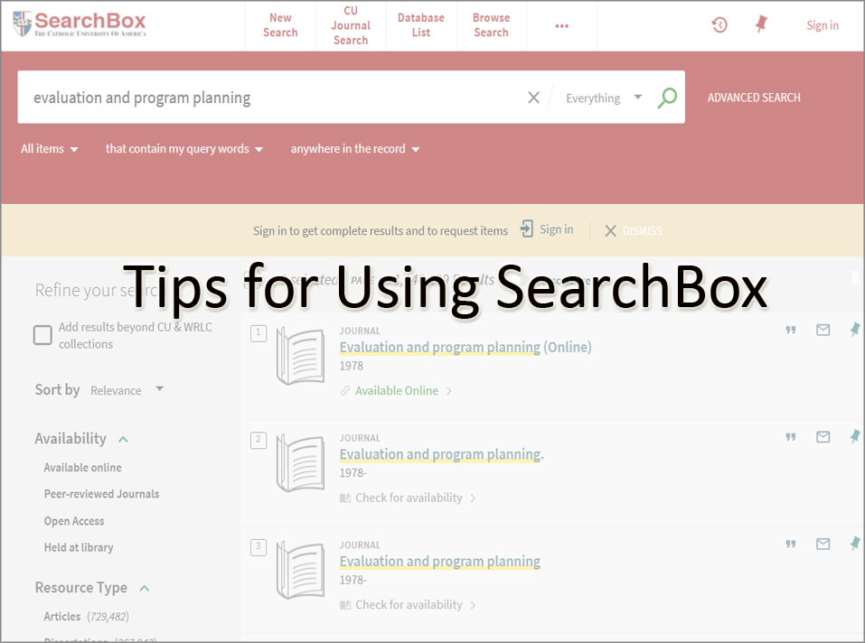 Tips to use SearchBox