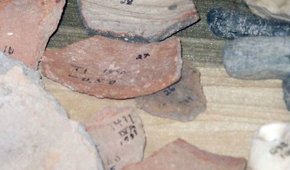 Artifacts found during excavation